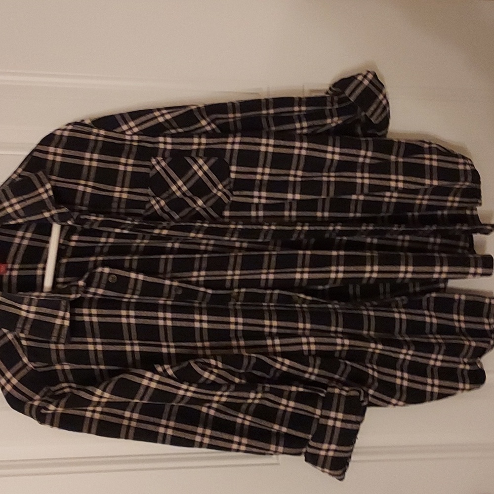 Arizona Jean Co. Black and White Plaid Shirt